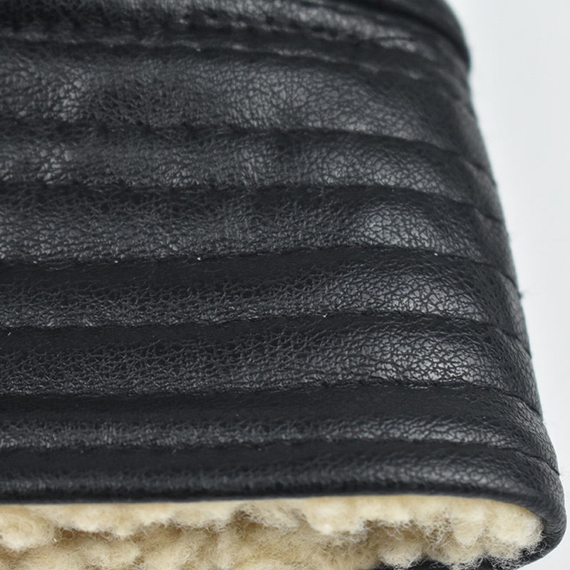 Winter Hats For Women Black PU Bucket Hat Streetwear Plus Velvet Caps-Bucket Hats-Arimonz-Arimonz