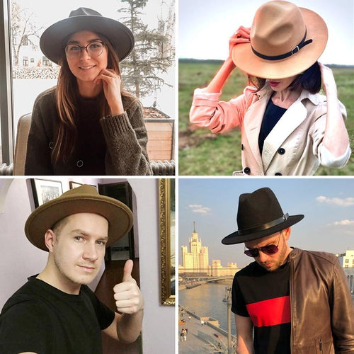 Winter Hats - Women Felt Hat Winter Fedora Hat Women Felt Hats For Women