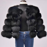 Winter Jacket Big Fluffy Artificial Faux Fur Coat Thick Warm Outerwear-Fuzzy Jackets-Arimonz-Black-S-Arimonz