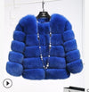 Winter Jacket Big Fluffy Artificial Faux Fur Coat Thick Warm Outerwear-Fuzzy Jackets-Arimonz-Blue-S-Arimonz