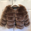 Winter Jacket Big Fluffy Artificial Faux Fur Coat Thick Warm Outerwear-Fuzzy Jackets-Arimonz-Coffee-S-Arimonz