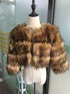 Winter Jacket Big Fluffy Artificial Faux Fur Coat Thick Warm Outerwear-Fuzzy Jackets-Arimonz-Multic-S-Arimonz