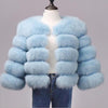 Winter Jacket Big Fluffy Artificial Faux Fur Coat Thick Warm Outerwear-Fuzzy Jackets-Arimonz-Sky Blue-S-Arimonz