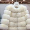 Winter Jacket Big Fluffy Artificial Faux Fur Coat Thick Warm Outerwear-Fuzzy Jackets-Arimonz-White-S-Arimonz