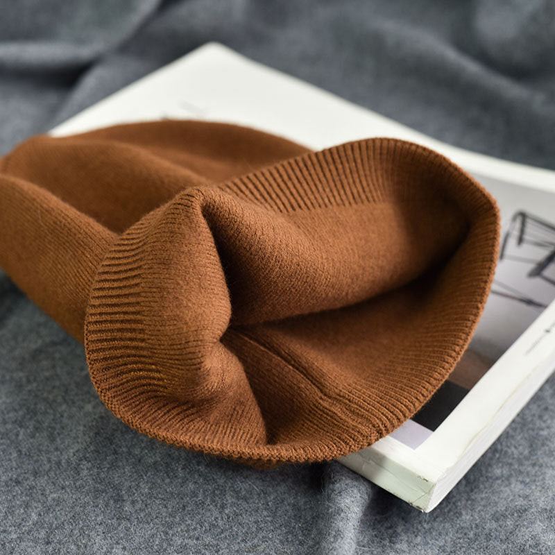 Winter Solid Color Real Cashmere Beanies Best Matched Beanies-Winter Hats-Arimonz-Arimonz