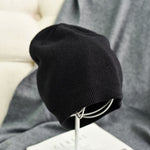 Winter Solid Color Real Cashmere Beanies Best Matched Beanies-Winter Hats-Arimonz-black-without pompom-Arimonz