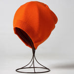 Winter Solid Color Real Cashmere Beanies Best Matched Beanies-Winter Hats-Arimonz-bright orange-without pompom-Arimonz