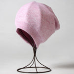 Winter Solid Color Real Cashmere Beanies Best Matched Beanies-Winter Hats-Arimonz-light purple-without pompom-Arimonz