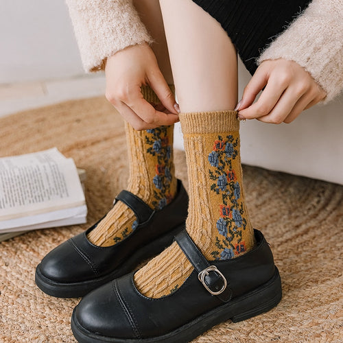 Winter Thick Keep Warm Woman Socks Cashmere Wool Thermal Cute Socks-Socks & Tights-Arimonz-Arimonz
