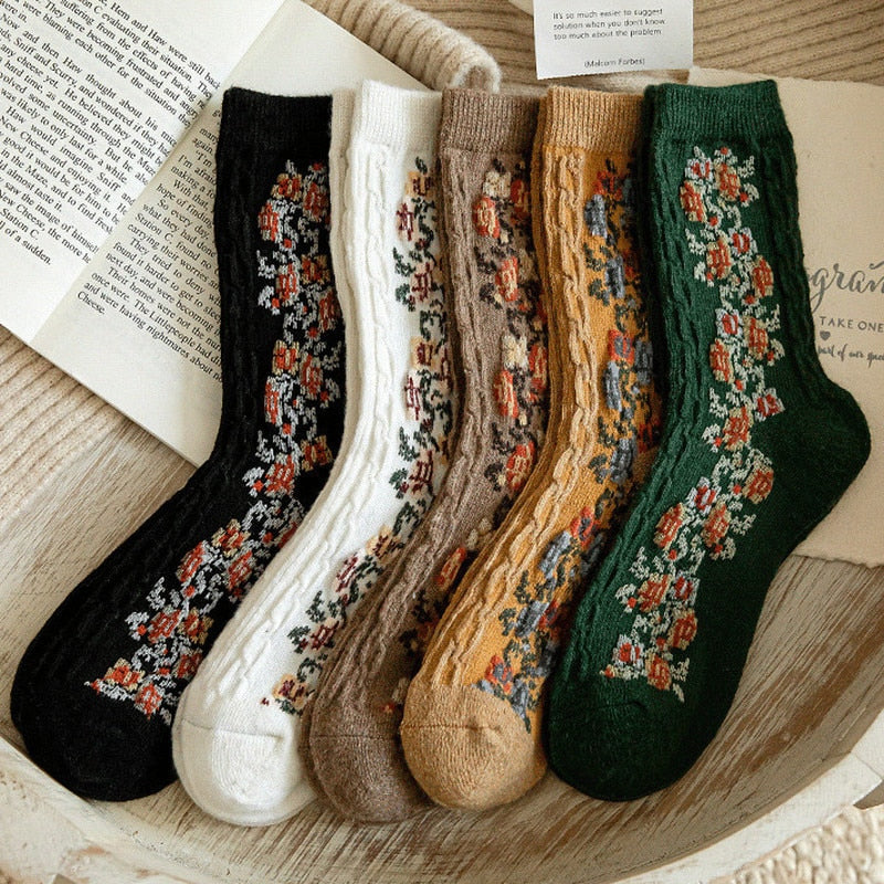 Winter Thick Keep Warm Woman Socks Cashmere Wool Thermal Cute Socks-Socks & Tights-Arimonz-Arimonz