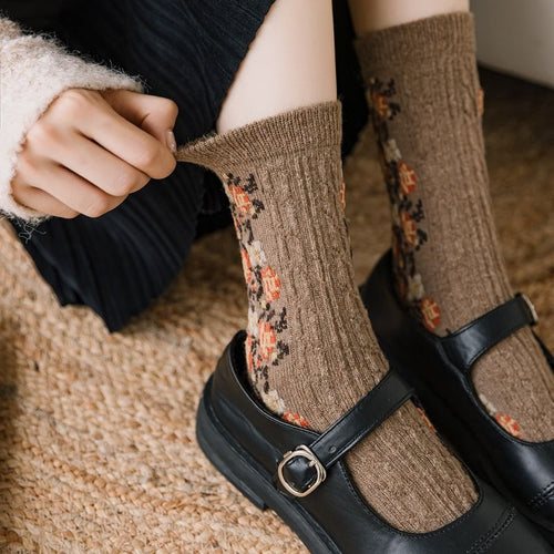 Winter Thick Keep Warm Woman Socks Cashmere Wool Thermal Cute Socks-Socks & Tights-Arimonz-Arimonz