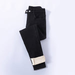 Winter Thick Velvet Women High Waist Skinny Jeans Warm Slim Fit Pants-Skinny Jeans-Arimonz-Black Two Buttons-25-Arimonz