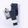 Winter Thick Velvet Women High Waist Skinny Jeans Warm Slim Fit Pants-Skinny Jeans-Arimonz-Blue Gray Two Buttons-25-Arimonz