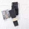 Winter Thick Velvet Women High Waist Skinny Jeans Warm Slim Fit Pants-Skinny Jeans-Arimonz-Gray Three Buttons-25-Arimonz
