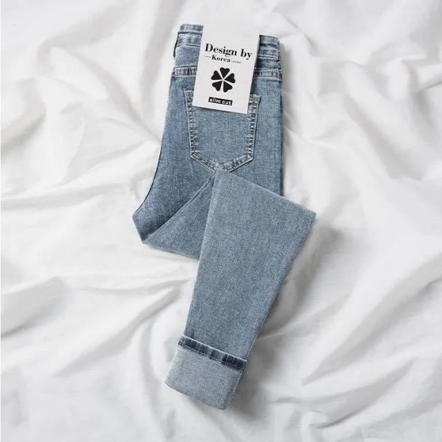Winter Thick Velvet Women jeans High Waist Skinny Jeans Denim Pants-Skinny Jeans-Arimonz-light blue spring-25-Arimonz