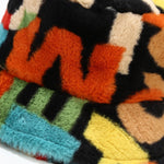 Winter Warm Hip Hop Bucket Hat Women Colorful Printing Streetwear Top-Bucket Hats-Arimonz-Arimonz