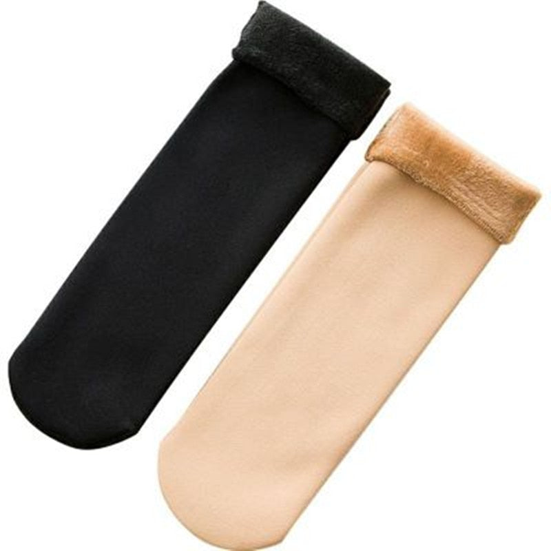 Winter Warm Thicken Thermal Socks Wool Cashmere Snow Black Skin Sock-Socks & Tights-Arimonz-Arimonz