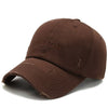 Winter Women Men Caps Yellow Purple Worn Hole Hip Hop Baseball Cap-Women's Caps-Arimonz-Brown Baseball Cap-Arimonz