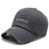 Winter Women Men Caps Yellow Purple Worn Hole Hip Hop Baseball Cap-Women's Caps-Arimonz-Gray Baseball Cap-Arimonz