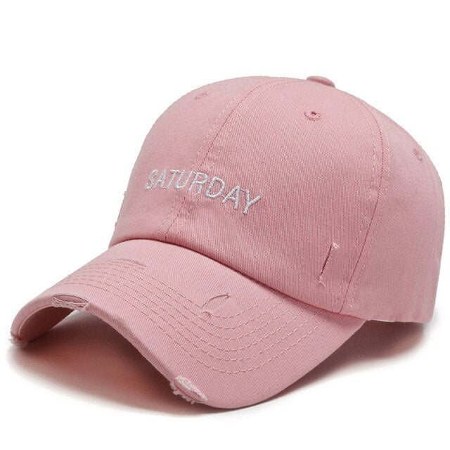 Winter Women Men Caps Yellow Purple Worn Hole Hip Hop Baseball Cap-Women's Caps-Arimonz-Pink Baseball Cap-Arimonz