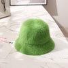 Winter Women Solid Color Fur Hat Bucket Cap Fisherman Hat Bucket Hat-Bucket Hats-Arimonz-Arimonz