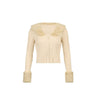 Woman Cardigan Sweaters With Fur Trim Collar Women Cropped Sweater-Fuzzy Jackets-Arimonz-S-Beige-Arimonz