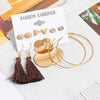 Woman Earrings Set Gold Color Metal Earrings For Women Hoop Earrings-Drop Earrings-Arimonz-Gold Set 300-Arimonz