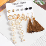 Woman Earrings Set Gold Color Metal Earrings For Women Hoop Earrings-Drop Earrings-Arimonz-Gold Set 301-Arimonz