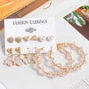 Woman Earrings Set Gold Color Metal Earrings For Women Hoop Earrings-Drop Earrings-Arimonz-Gold Set 709-Arimonz