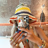 Woman Sun Straw Handmade Rainbow Striped Crochet Beach Bucket Hat-Summer Hats-Arimonz-Arimonz