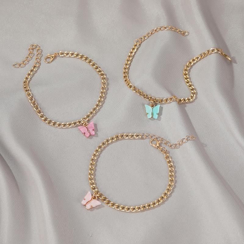 Women Anklet Fashion Butterfly Decor Ankle Charm Bracelet Beach Anklet Ankle Chain Jewelry-Anklets-Arimonz-Arimonz