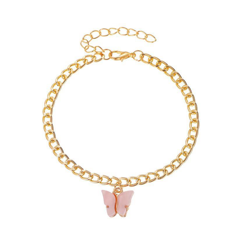 Women Anklet Fashion Butterfly Decor Ankle Charm Bracelet Beach Anklet Ankle Chain Jewelry-Anklets-Arimonz-Arimonz