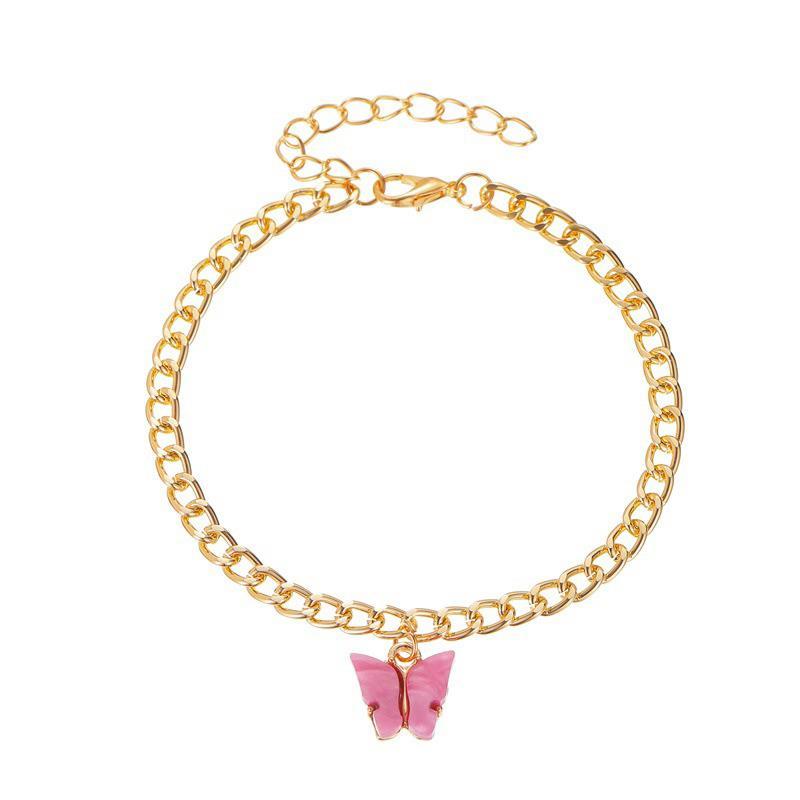 Women Anklet Fashion Butterfly Decor Ankle Charm Bracelet Beach Anklet Ankle Chain Jewelry-Anklets-Arimonz-Arimonz