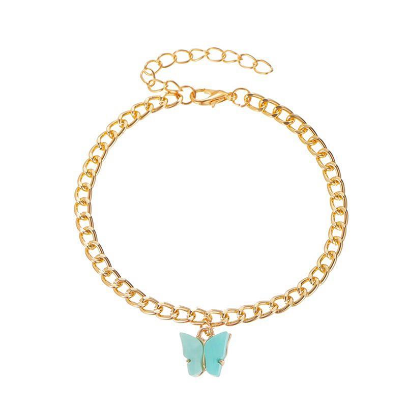 Women Anklet Fashion Butterfly Decor Ankle Charm Bracelet Beach Anklet Ankle Chain Jewelry-Anklets-Arimonz-Arimonz