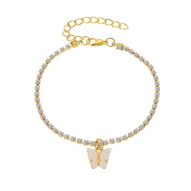 Women Anklet Fashion Butterfly Decor Ankle Charm Bracelet Beach Anklet Ankle Chain Jewelry-Anklets-Arimonz-Biege-Arimonz