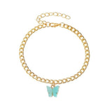 Women Anklet Fashion Butterfly Decor Ankle Charm Bracelet Beach Anklet Ankle Chain Jewelry-Anklets-Arimonz-Blue-Arimonz