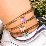 Women Anklet Fashion Butterfly Decor Ankle Charm Bracelet Beach Anklet Ankle Chain Jewelry-Anklets-Arimonz-Arimonz