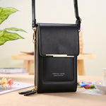 Women Bags Wallet Touch Screen Phone Crossbody Shoulder Strap Handbag-Handbags-Arimonz-Black-Arimonz