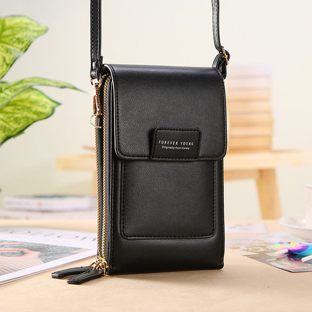 Women Bags Wallet Touch Screen Phone Crossbody Shoulder Strap Handbag-Handbags-Arimonz-Black B-Arimonz