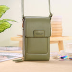 Women Bags Wallet Touch Screen Phone Crossbody Shoulder Strap Handbag-Handbags-Arimonz-Green B-Arimonz