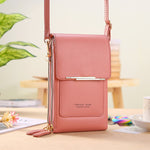 Women Bags Wallet Touch Screen Phone Crossbody Shoulder Strap Handbag-Handbags-Arimonz-Pink-Arimonz