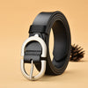 Women Belt Female Latest Needle Free Metal Round Buckle Belt Jeans-Belts-Arimonz-Black-95cm/37inches-Arimonz