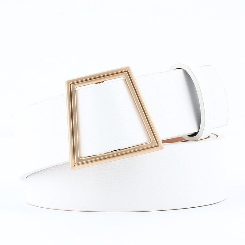 Women Belts Gold Buckle Leather Waist Strap Waistband Belts For Women-Belts-Arimonz-Arimonz
