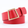 Women Belts Gold Buckle Leather Waist Strap Waistband Belts For Women-Belts-Arimonz-Red-Arimonz