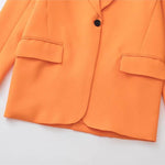 Women Blazers Set Women's Office Suit Coat Vintage Long Sleeve Jacket-Wear To Work Sets-Arimonz-Arimonz