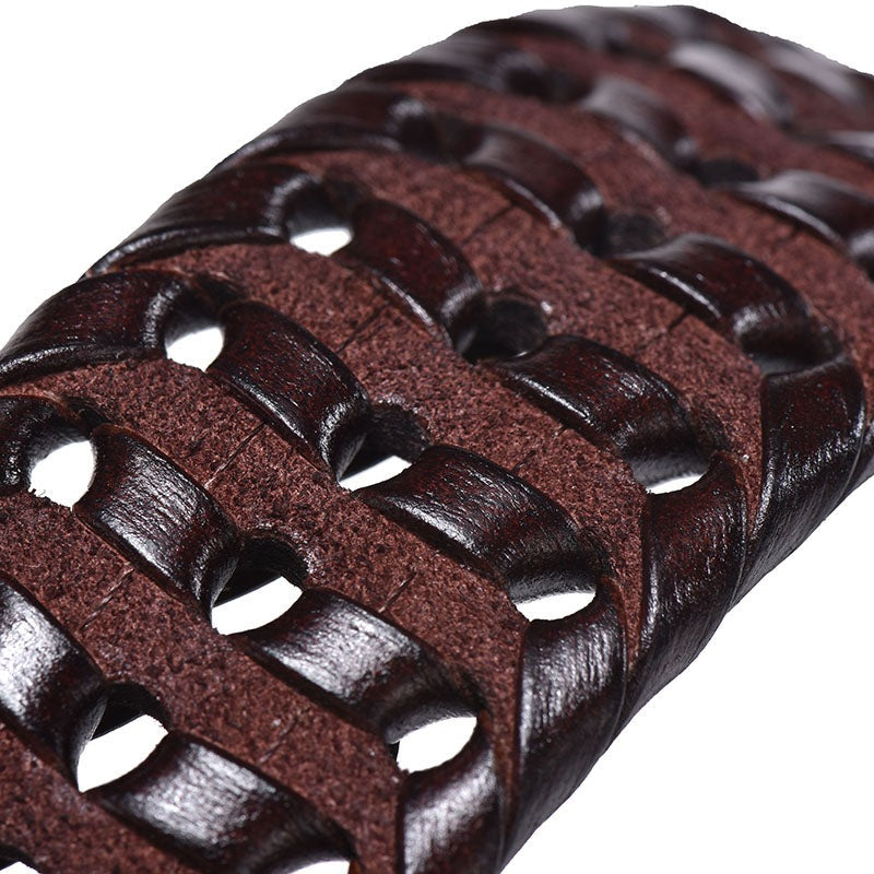 Women Braided Genuine Leather Belts Vintage Webbing Handmade Belts-Belts-Arimonz-Arimonz