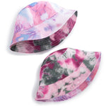 Women Bucket Hats Double-sided Wear Tie-Dye Printing Summer Women Cap-Bucket Hats-Arimonz-Arimonz