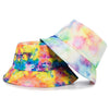 Women Bucket Hats Double-sided Wear Tie-Dye Printing Summer Women Cap-Bucket Hats-Arimonz-Arimonz