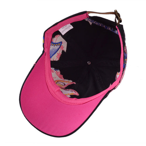 Women Butterflies Flower Embroidery Caps Women Casual Snapback Cap-Women's Caps-Arimonz-Arimonz