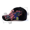 Women Butterflies Flower Embroidery Caps Women Casual Snapback Cap-Women's Caps-Arimonz-Arimonz